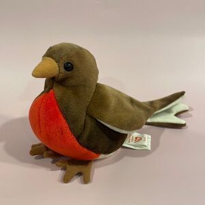 Vintage Original Ty Beanie Baby Early the Bird Robin 1998 Excellent Used Condit…